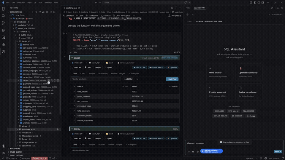 NexQL AI Assist in action